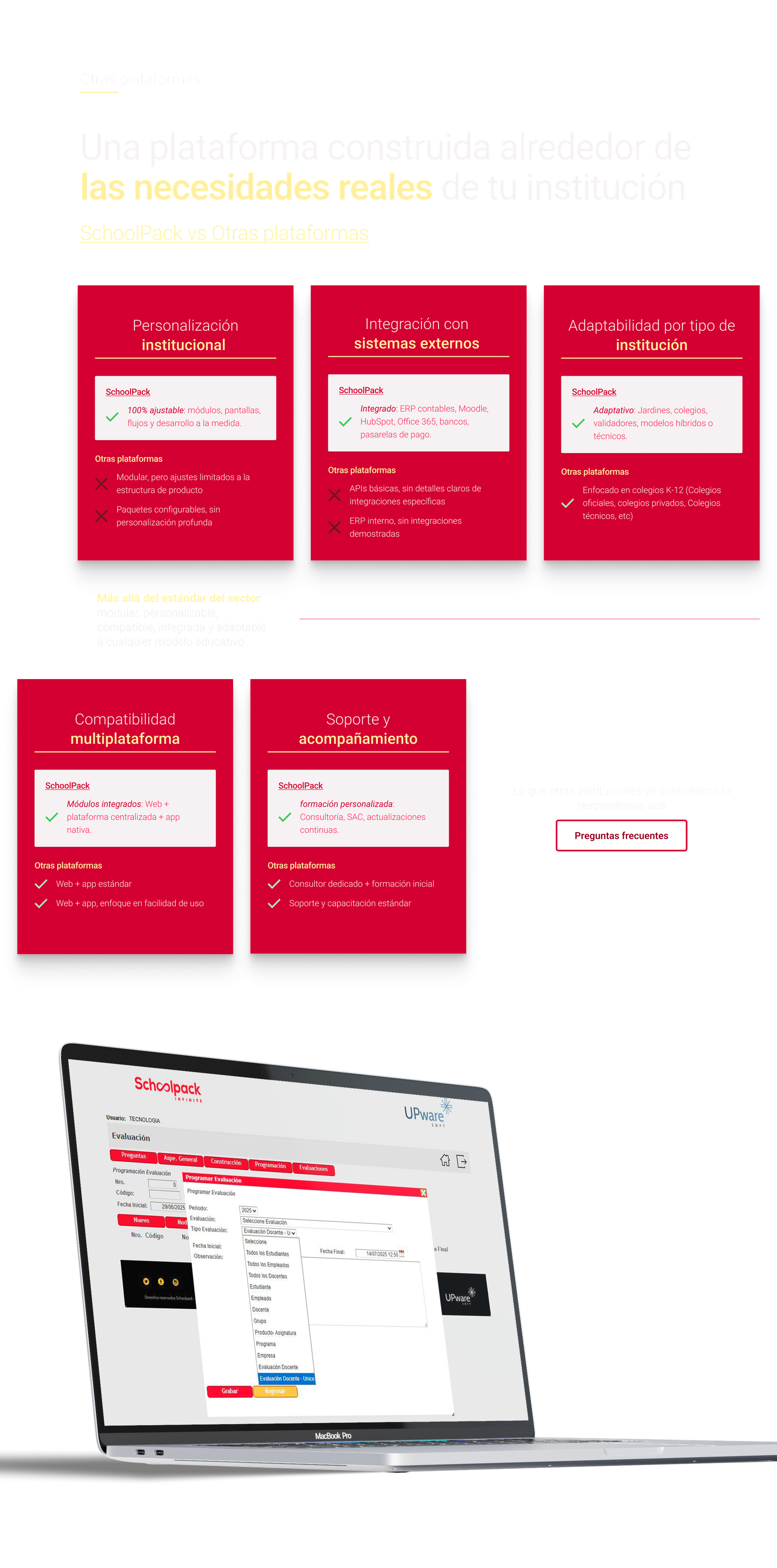 Comparación con otras plataformas